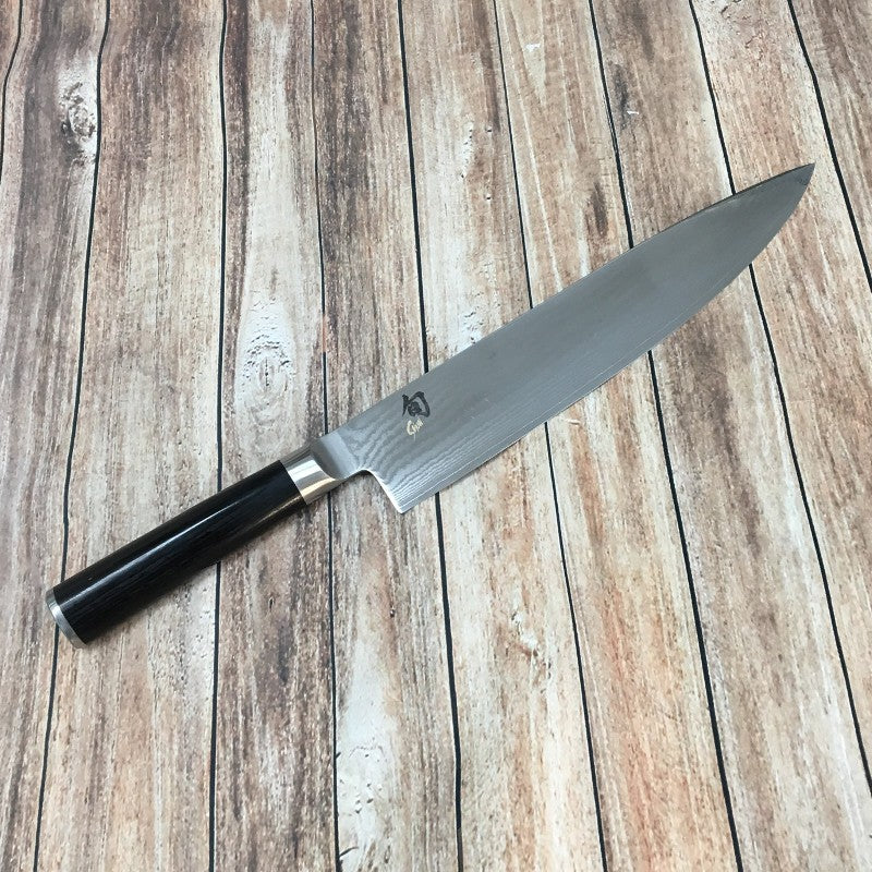 Cuchillo Kai Shun Classic DM-0707 vista completa hoja damasco mango pakka negro