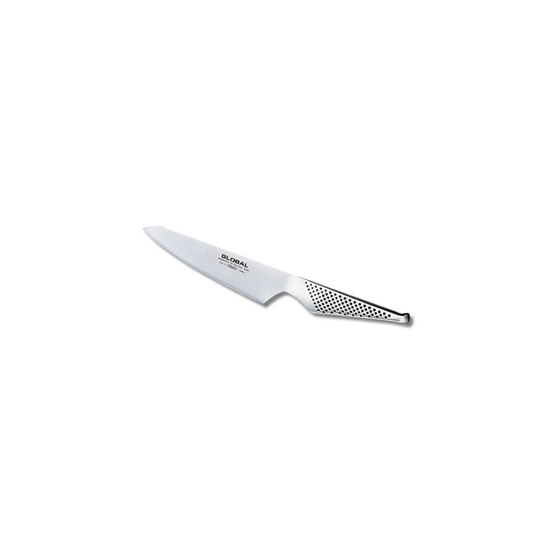 Cuchillo multiusos Global GS-3 hoja 13 cm tipo chef, vista completa sobre fondo blanco