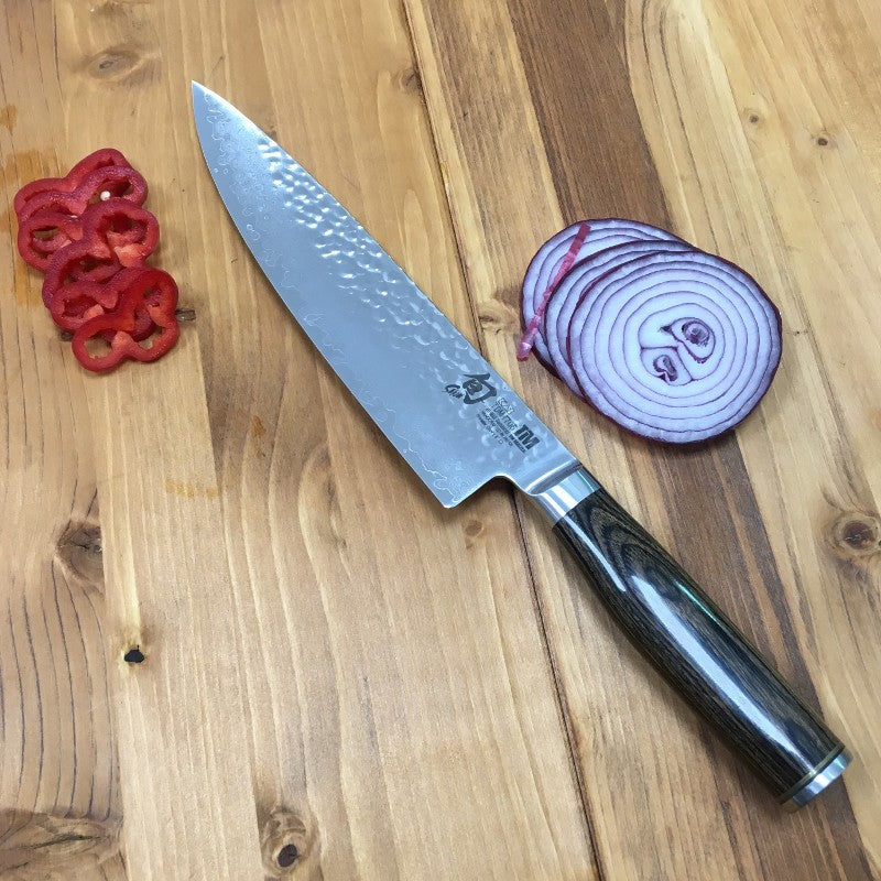 Cuchillo Kai Shun Premier cebollero 20 cm vista lateral hoja completa