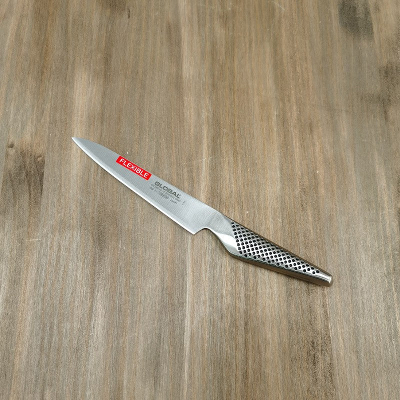 Cuchillo utilitario flexible Global GS-11 hoja 15 cm Serie GS, vista completa fondo blanco