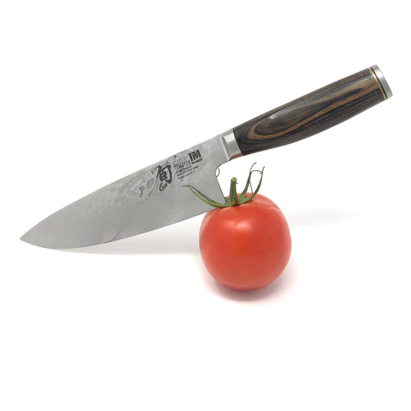 Cuchillo de cocina japonés Kai Shun Premier 15 cm detalle hoja damasco 72 capas