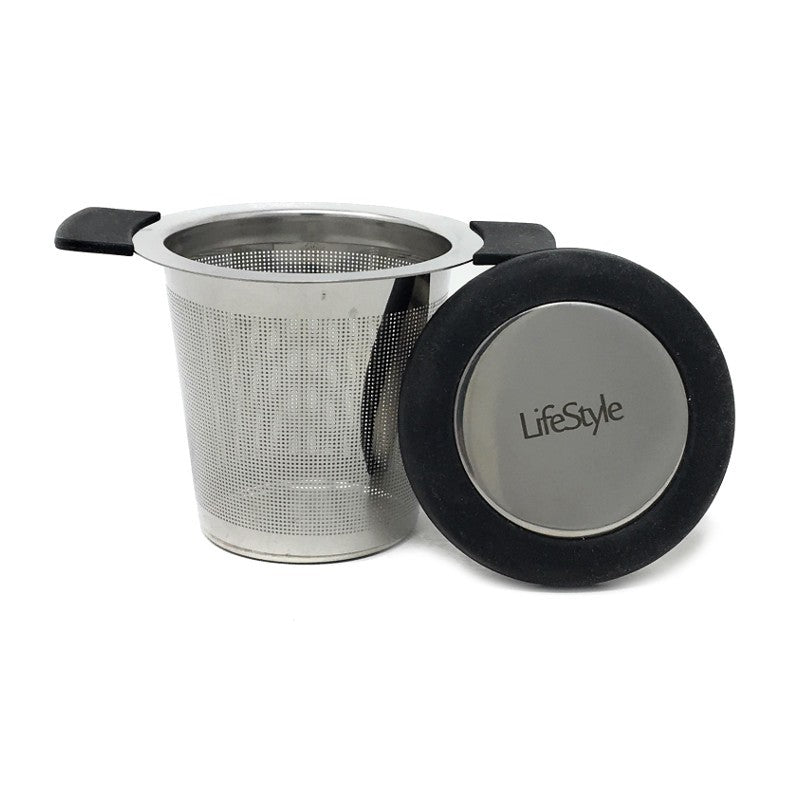 filtro para infusiones acero inoxidable con tapa y asas