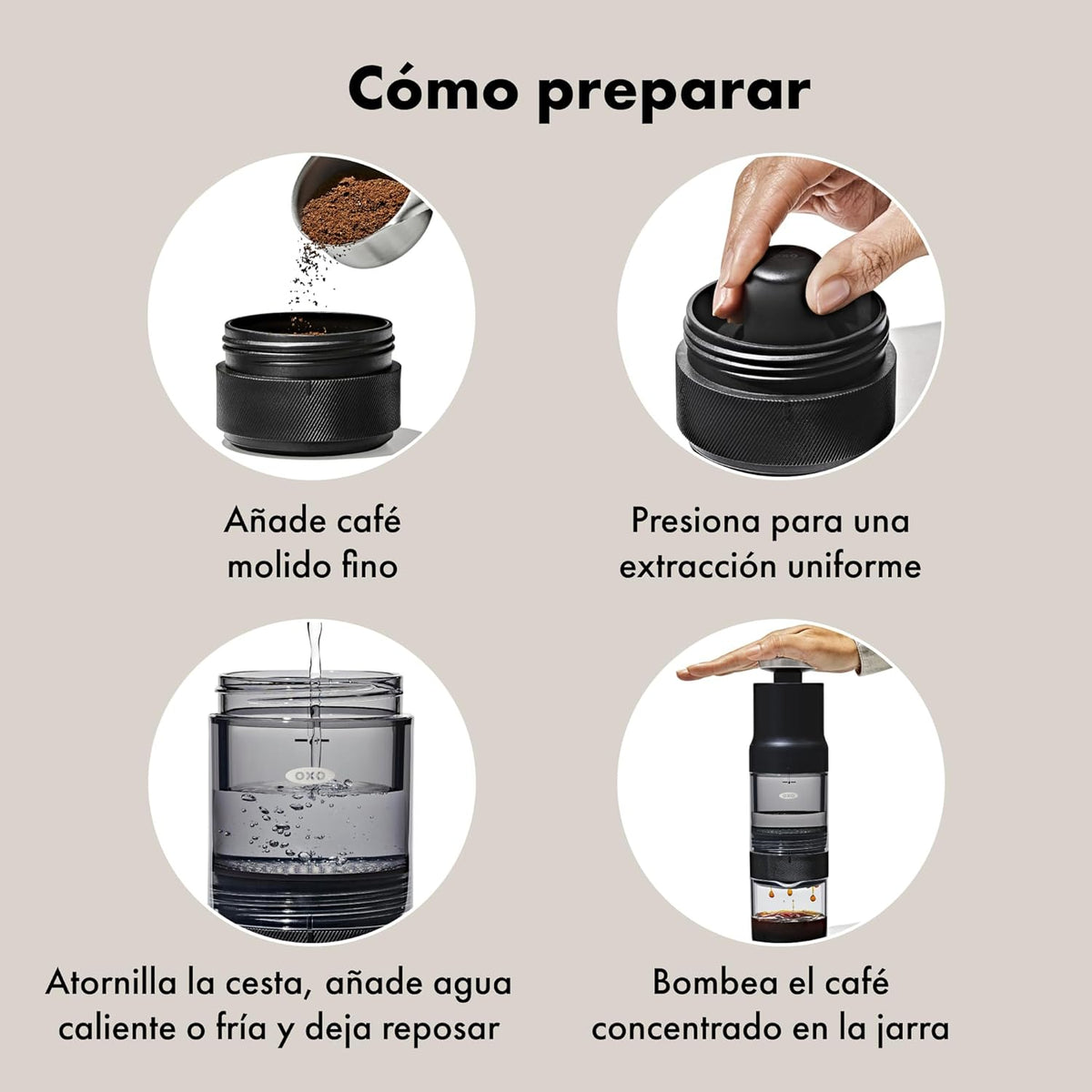 OXO Brew Rapid Brewer – diseño compacto y ligero