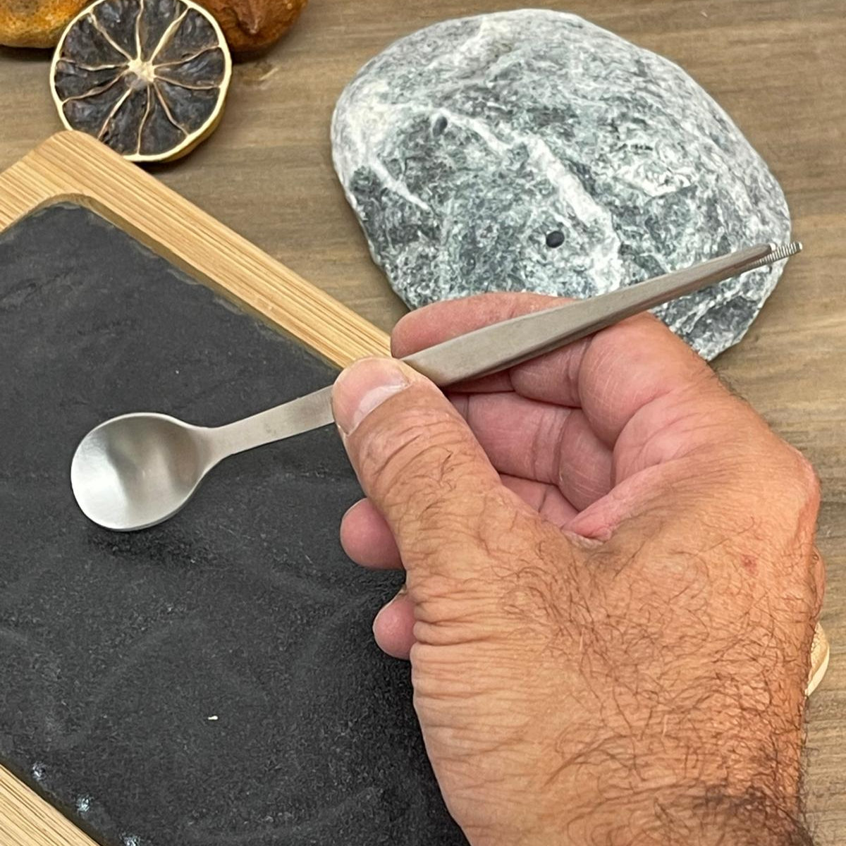Pinza de Precisión con Cuchara Lacor 17cm - Acero Inoxidable