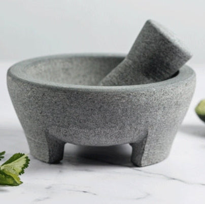Mortero molcajete granito natural 20cm - Auténtico molcajete mexicano piedra volcánica
