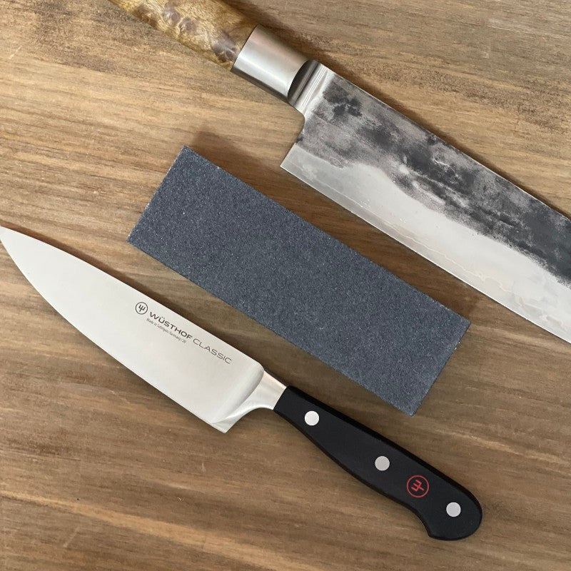 Piedra de afilar Wusthof 400/2000 - vista lateral y dimensiones