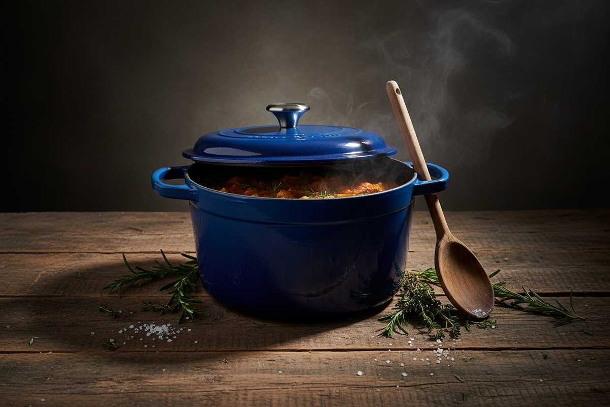 Olla de hierro fundido premium para cocina profesional