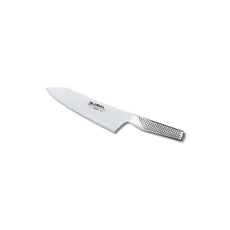 Cuchillo oriental Global G-4 hoja 18 cm Serie G, vista completa sobre fondo blanco