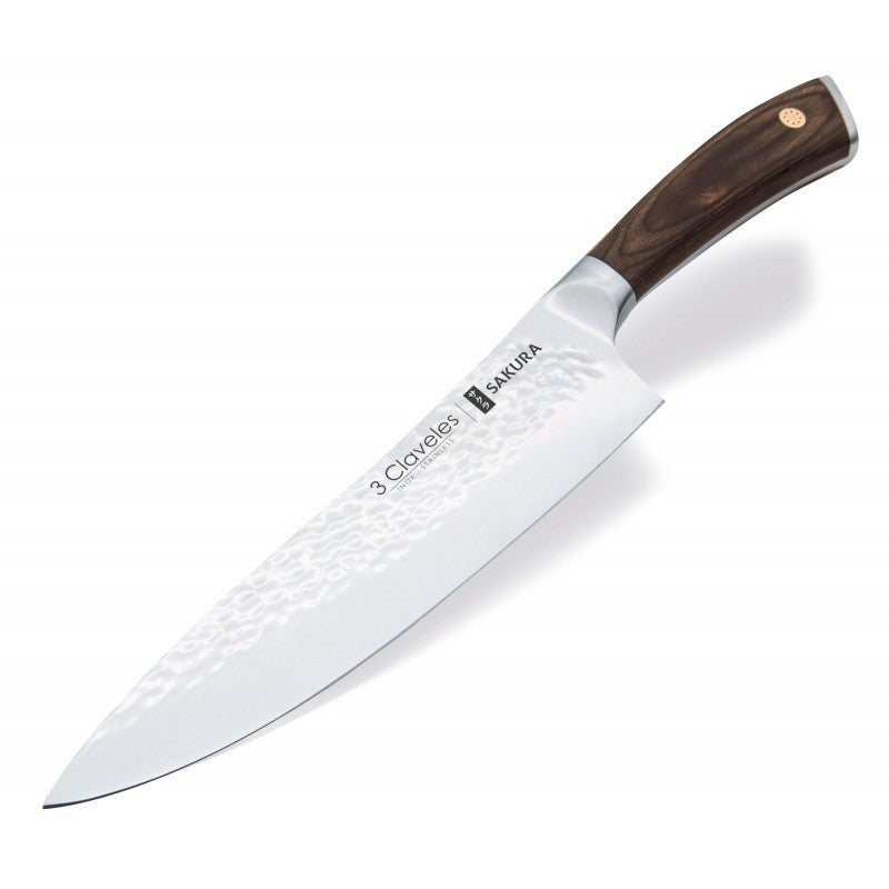 Cuchillo cocinero 3 Claveles Sakura 20 cm con hoja forjada martillada