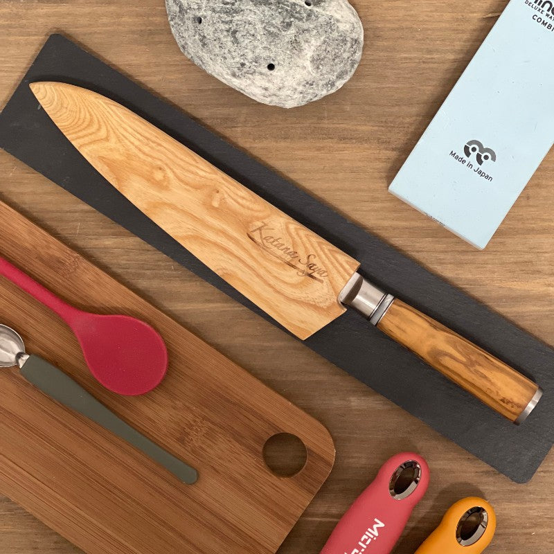 Katana Saya Cuchillo Chef 20 cms acero damasco 67 capas