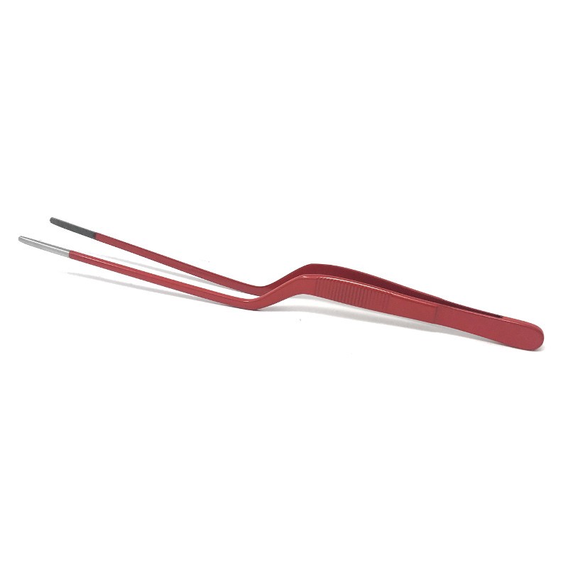Pinza de cocina roja ergonómica 20cm ideal para catering y eventos