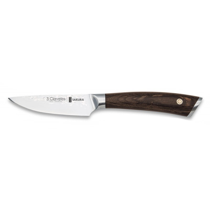 Puntilla de cocina 3 Claveles Sakura 9 cm con hoja forjada martillada