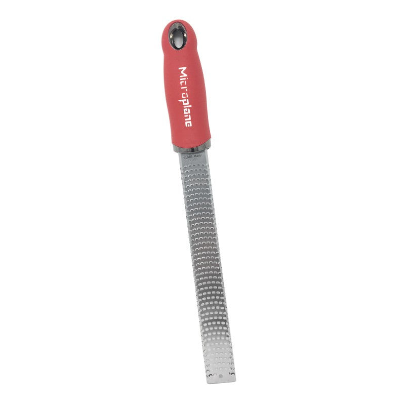 Detalle rallador Microplane zester 46127 rojo superficie rallado 8cm acero inoxidable ultra afilado
