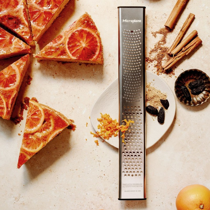 Rallador cocina Microplane Dual Blade dos superficies rallado versátil queso cítricos vegetales chocolate 31cm