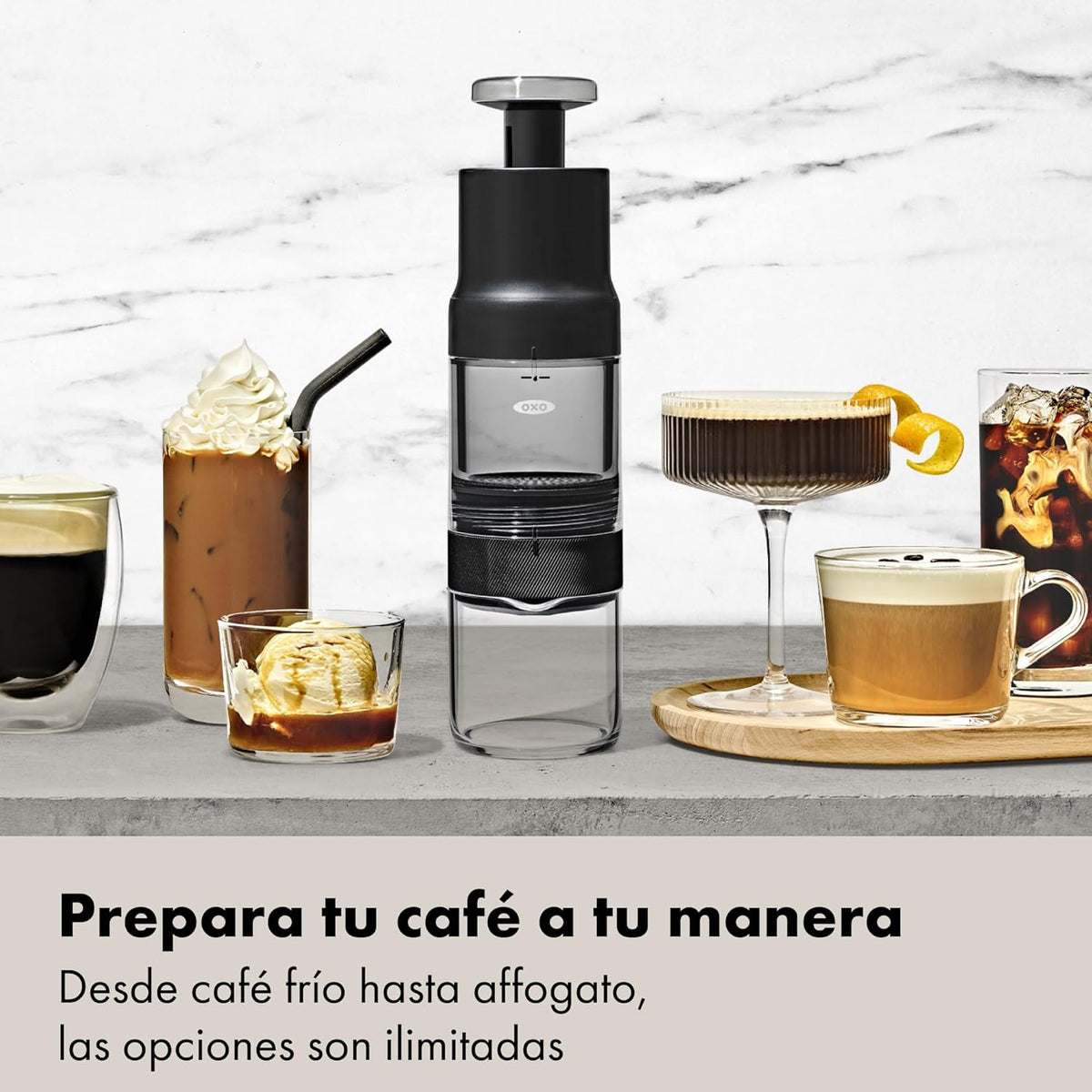 OXO Brew Rapid Brewer – cafetera portátil para viaje y oficina